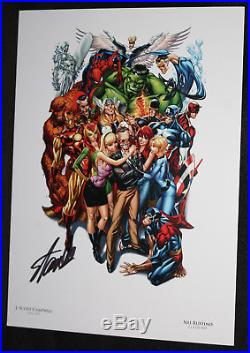 Stan Lee Authenticated Stan Lee Autographed Singed STORM AND SCARLET  Poster 1
