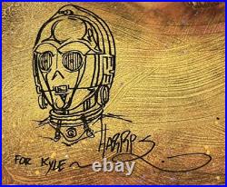 12x18 Autographed & Hand Sketch On Poster Tony Harrisc3postar Warsthreepio
