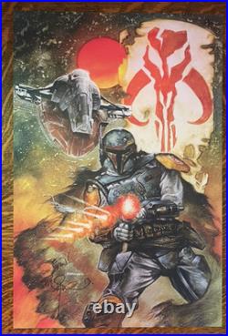 12x18 Autographed Poster David Dorman Boba Fett Bounty Hunterstar Wars