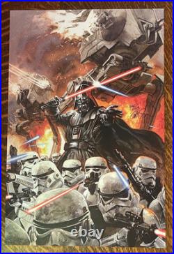12x18 Autographed Poster David Dorman Darth Vader/storm Troopersstar Wars
