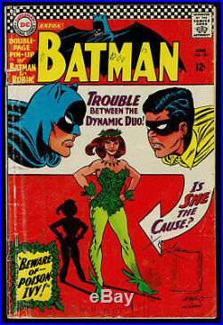 1966 DC Batman #181 GD Poster centerfold is attached. 1st Appearance Poison Ivy