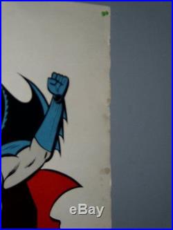 1966 Original GIANT Batman 40 x 27 Fact Toothpaste DC Comics art poster 11960's