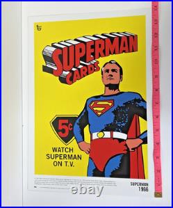 1966 Superman 10x14 Wrapper Art Poster 2018 Topps 80th Anniversary