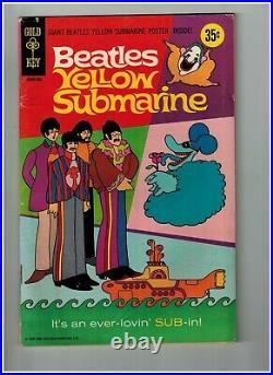 1968 Bealtles Yellow Submarine Gold Key Comic Book With Poster