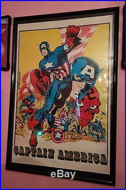 1968 Captain America Poster Original Print Great Condition