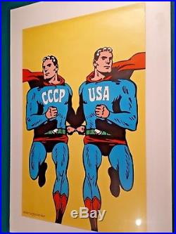 1968 original POSTER Superman CCCP-USA USSR Roman Cieslewicz 81x55cm