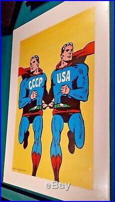 1968 original POSTER Superman CCCP-USA USSR Roman Cieslewicz 81x55cm