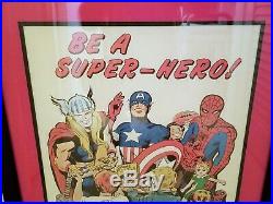 1969 Marvel Comics Toys For Tots Display Poster Stan Lee Signed Marvelmania