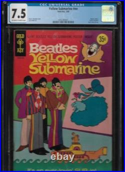 1969 RARE 1st ISSUE BEATLES YELLOW SUBMARINE WithPOSTER COMIC BOOK CGC 7.5