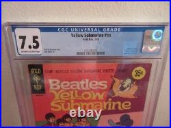 1969 RARE 1st ISSUE BEATLES YELLOW SUBMARINE WithPOSTER COMIC BOOK CGC 7.5