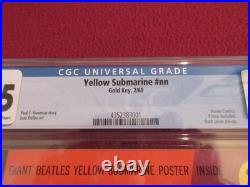 1969 RARE 1st ISSUE BEATLES YELLOW SUBMARINE WithPOSTER COMIC BOOK CGC 7.5