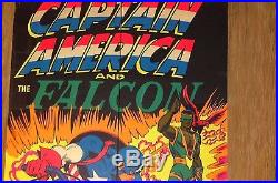 1971 Marvel Captain America & The Falcon Third Eye Black Light Poster