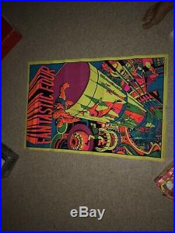 1971 Marvel Fantastic Four Jack Kirby Third Eye Blacklight Poster 21 X 33 Rare