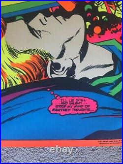 1971 Vintage ORIGINAL Marvel Third Eye Black Light Poster Astral Thor 4006