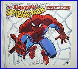 1972 Original Marvel Spider-man Buddah Records Rockomic lp rolled poster 1970's