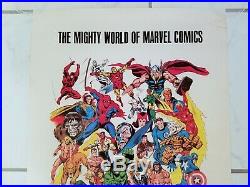 1975 Marvel Comics Super Heroes Promo Poster John Buscema Stan Lee Marvelmania