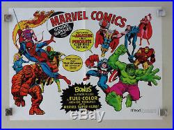 1975 Mead Marvel posterSpiderman/Fantastic Four/Avengers/Hulk/Thor/Iron Man/Cap
