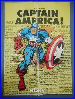 1976 Nabisco Weeties Newton Marvel Comic Captain America Cereal Box Poster