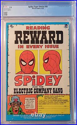1976 Spidey Super Stories 16 CGC 7.5 Classic Jaws Movie Poster Homage Cover