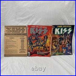 1977 & 1978 Kiss Marvel Comics Super Special Comic Book With Poster Centerfold