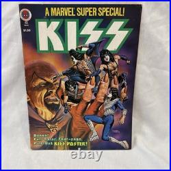 1977 & 1978 Kiss Marvel Comics Super Special Comic Book With Poster Centerfold