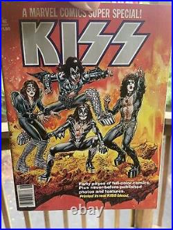 1977 KISS Aucoin Marvel Blood Comic Book withposter
