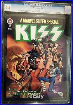 1977 Marvel Super Special #5 KISS withposter CGC 9.4 NM vintage aucoin no in blood
