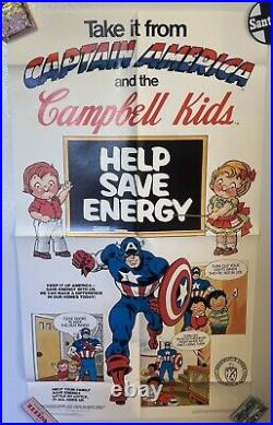 1980 Captain America and Campbell Kids Comic Book BUNDLE 14x24 Poster COMPLETE