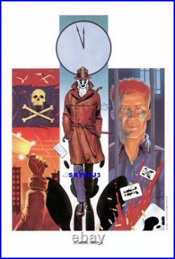 1980's WATCHMEN RORSCHACH ORIGINAL POSTER ART PRINT GIBBONS ALAN MOORE DC COMICS