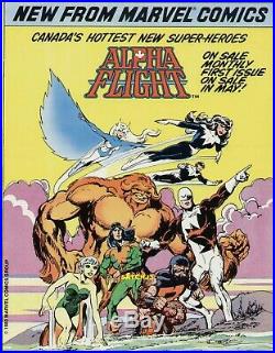 1983 John Byrne Art Alpha Flight #1 Original Promo Poster Marvel Comics Canada
