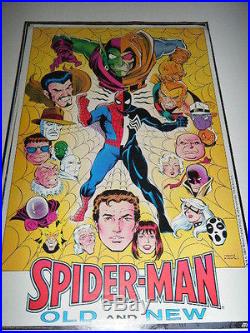 1984 Marvel Comics poster SPIDER-MAN OLD AND NEW 34x 22 SUPER RARE