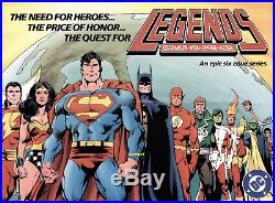 1986 John Byrne Art DC Comics Legends Original Promo Poster Batman Superman Jla
