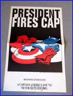 1986-marvel Comic Book Store Promo Poster- Captain America-nos-un-used-17