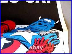 1986-marvel Comic Book Store Promo Poster- Captain America-nos-un-used-17
