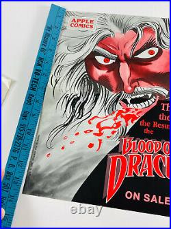 1987 RARE Blood of Dracula Comic Book Store Promo Advertising Poster Apple