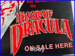 1987 RARE Blood of Dracula Comic Book Store Promo Advertising Poster Apple