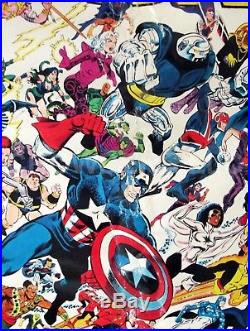 1988 Hannigan & Rubinstein Marvel Comics Universe Giant Super Hero Poster 50x50