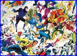 1988 Hannigan & Rubinstein Marvel Comics Universe Giant Super Hero Poster 50x50