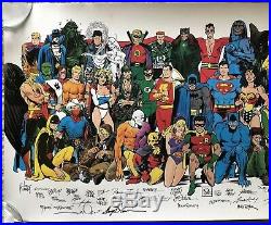 1988 Rare History of the DC Universe Poster SIENKIEWICZ KUBERT, STERANKO more
