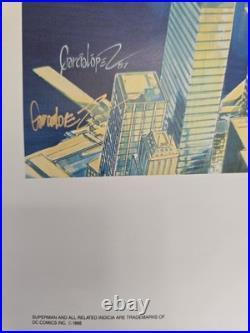 1988 VINTAGE Superman First Team Print Autographed withCOA