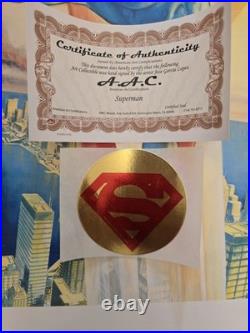 1988 VINTAGE Superman First Team Print Autographed withCOA