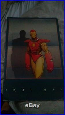 1989 IRON MAN poster by MOEBIUS Marvel 22 x 34 used RARE HTF AVENGERS Stan Lee