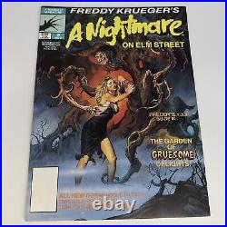 1989 Nightmare on Elm Street #1 #2 POSTER Comic Marvel Magazine LOT Horror