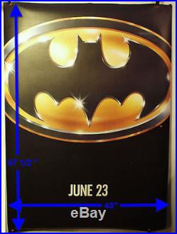 1989 Original Batman Movie Bus Stop Shelter Poster 4 Ft. X 6 Ft. Recalled