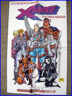 1991 MARVEL COMICS X-FORCE Poster Mutant Genesis Poster Liefeld Nicieza 14X22