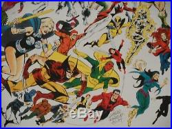 1992 50x50 reprint(1982)Marvel Universe poster by Ed Hannigan & Joe Rubenstein