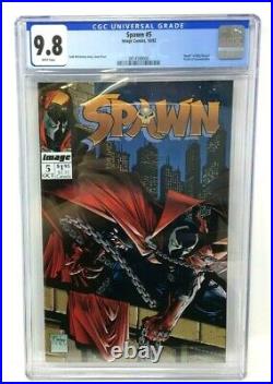 1992 Image Comics Spawn 5 Cgc 9.8 Death Of Billy Kincaid Poster Of Spawnmobile