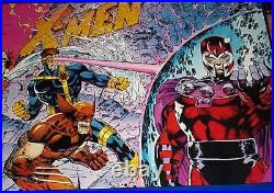 1992 Jim Lee 59x30 Marvel X-Men 1 posterWolverine/Magneto/Gambit/Psylocke/Rogue