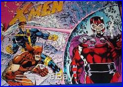 1992 Jim Lee 59x30 X-Men 1 door poster Wolverine/Magneto/Gambit/Rogue/Psylocke