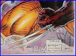 1992 X Men Mutant Genesis Grounded Poster Signed Jim Lee Claremont 22 X 34 Oop